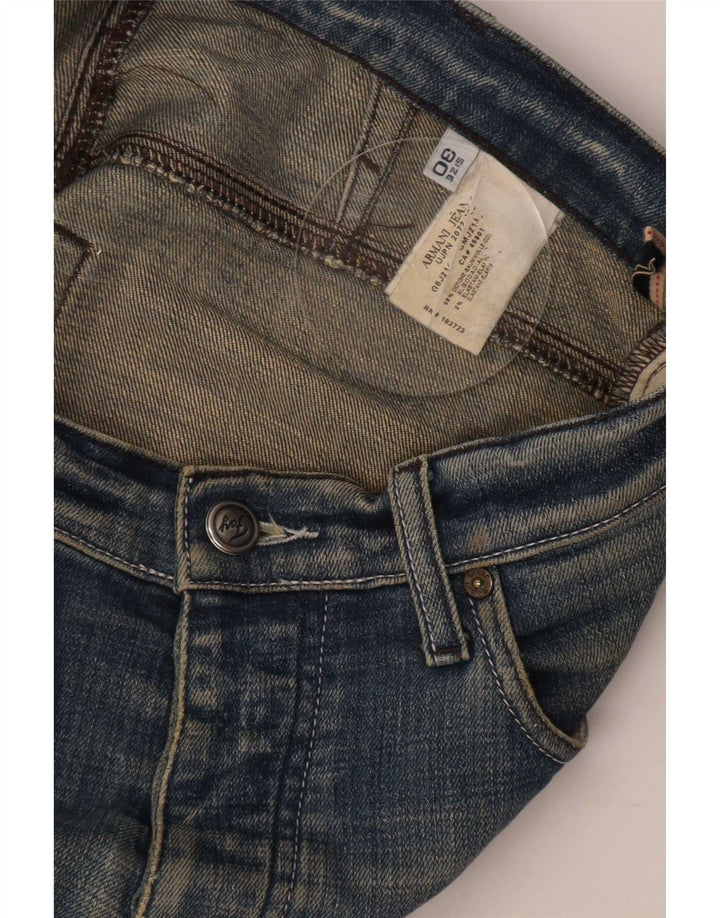 Armani Mens Slim Jeans W30 L32 Azul Algodão