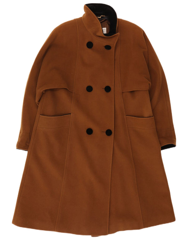 Casaco feminino CLASSIC com peito duplo UK 18 XL algodão marrom