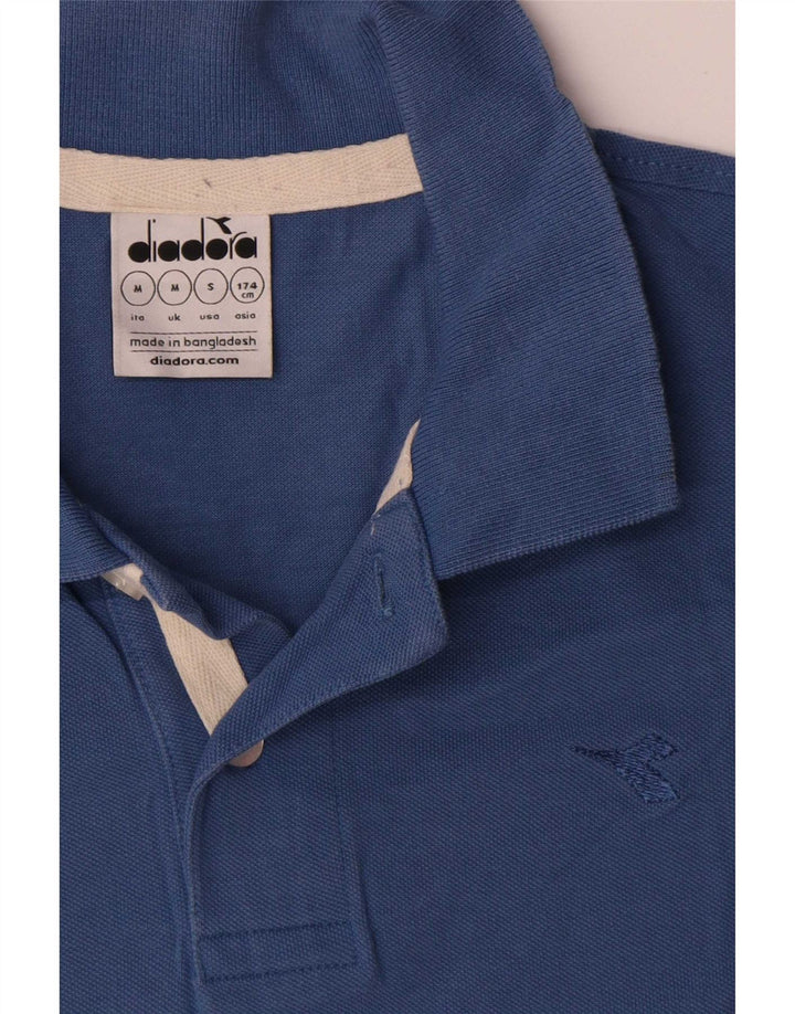 Camisa polo masculina Diadora algodão azul médio