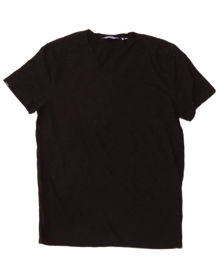 Camiseta masculina SUPERDRY Top médio algodão preto