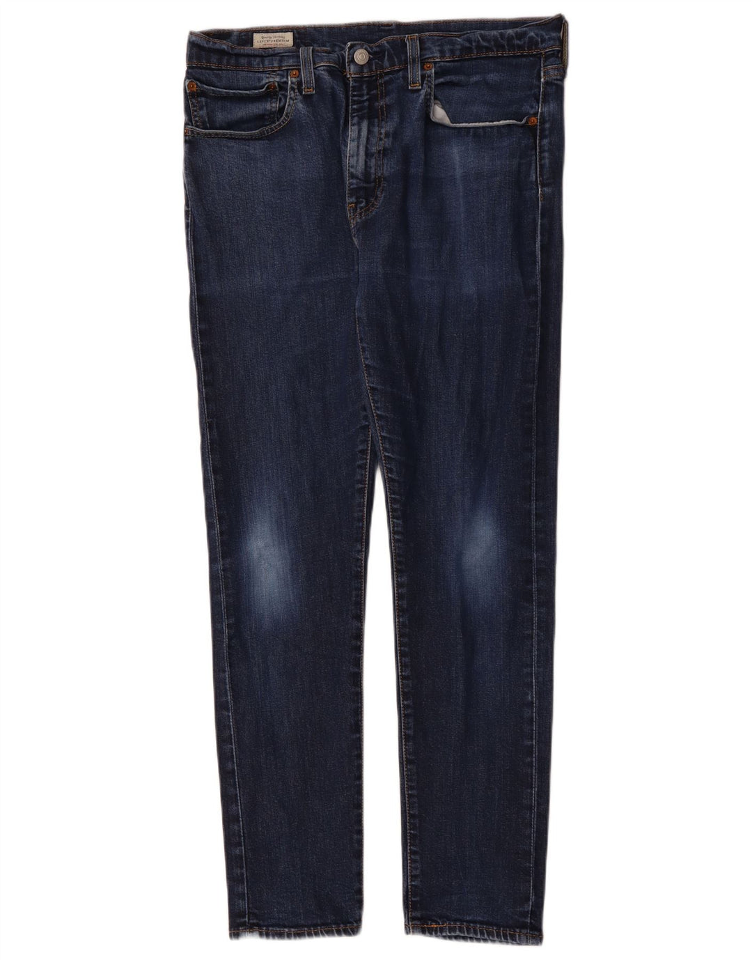 LEVI'S Masculino 512 Slim Tapered Jeans W34 L29 Azul Marinho Algodão