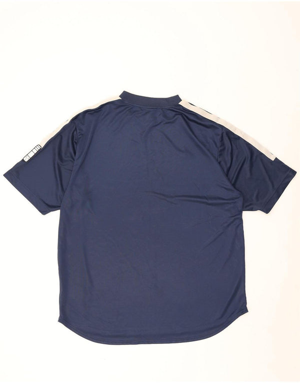 Camiseta masculina Nike UK 45/47 XL azul marinho colorblock poliéster
