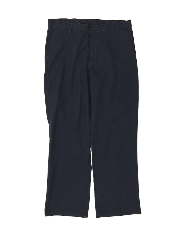 DICKIES Mens Straight Chino Trousers W38 L32 Navy Blue Cotton Vintage Dickies and Second-Hand Dickies from Messina Hembry 