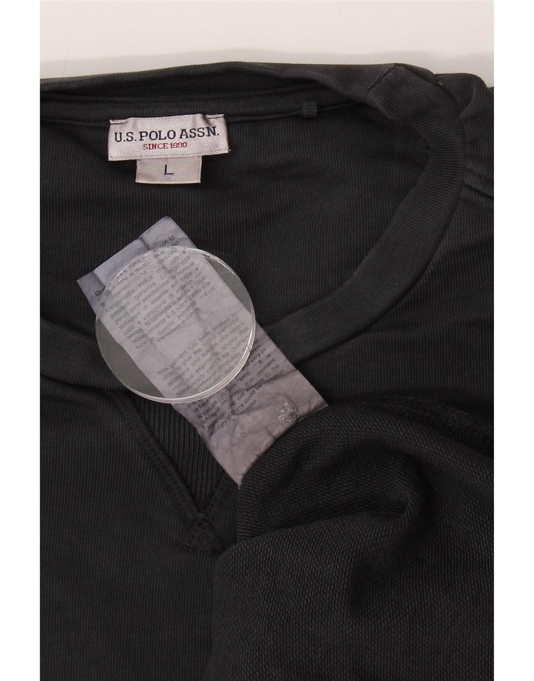 U.S. POLO ASSN. Mens Sweatshirt Jumper Large Grey Cotton Vintage U.S. Polo Assn. and Second-Hand U.S. Polo Assn. from Messina Hembry 