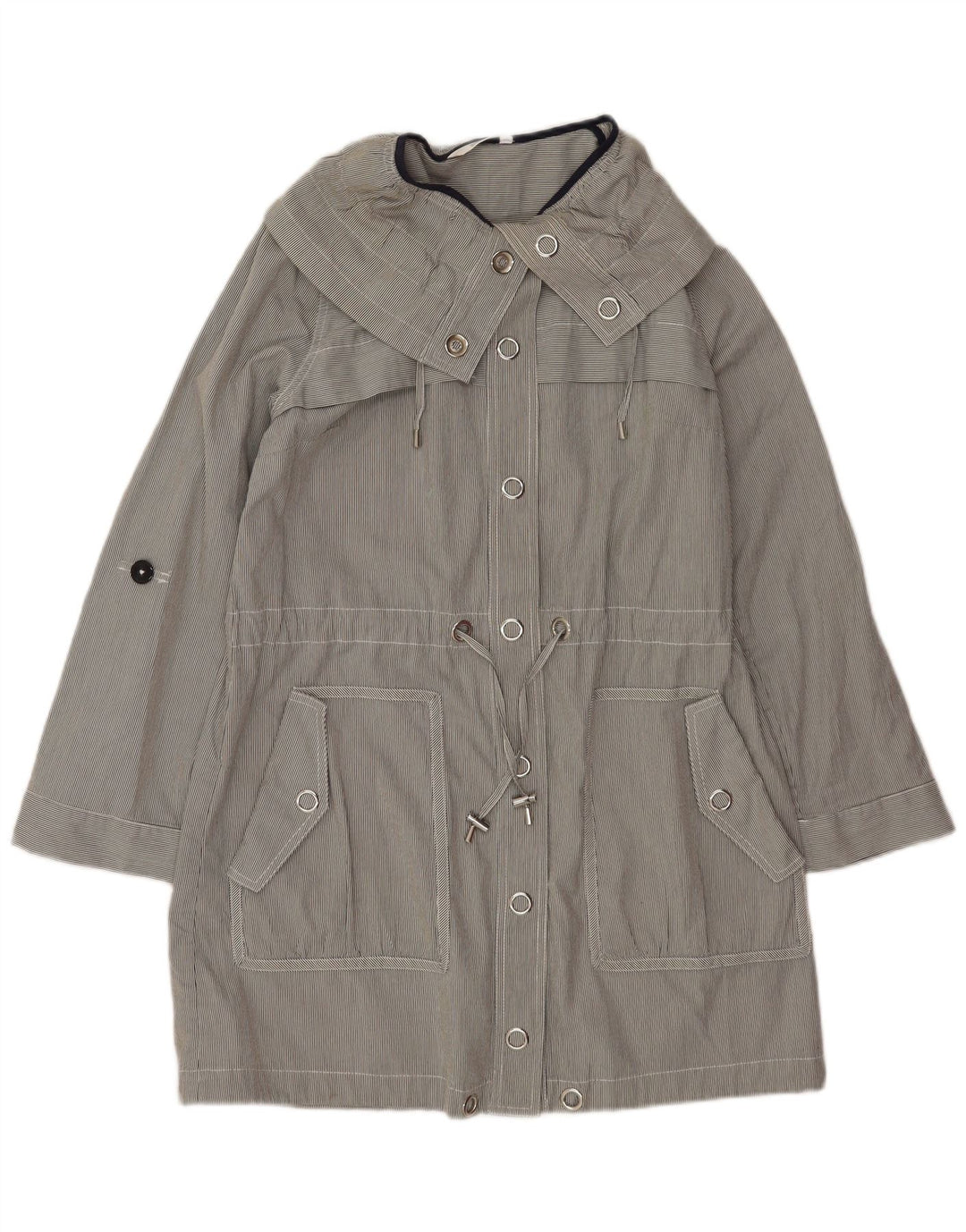 Trench coat feminino oversized Marks & Spencer Reino Unido 10 listras cinza pequenas