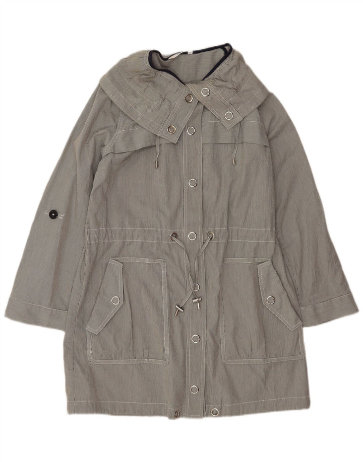 Trench coat feminino oversized Marks & Spencer Reino Unido 10 listras cinza pequenas