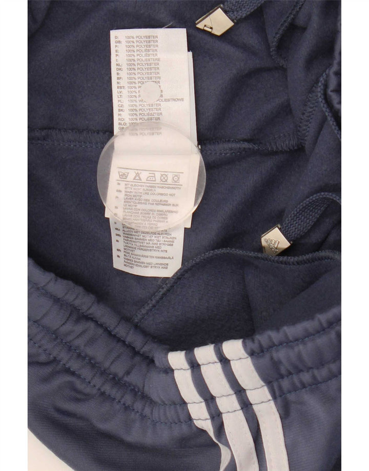 Calça de treino masculina Adidas UK 42/44 grande azul poliéster
