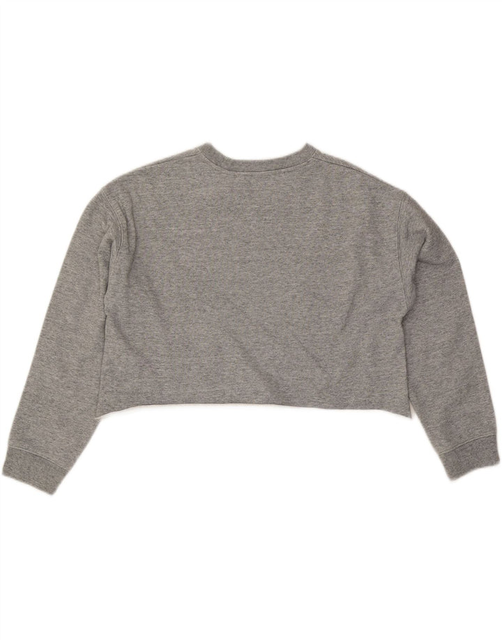 Levi's Womens Crop Oversized Moletom Jumper Reino Unido 10 Pequeno Algodão Cinza