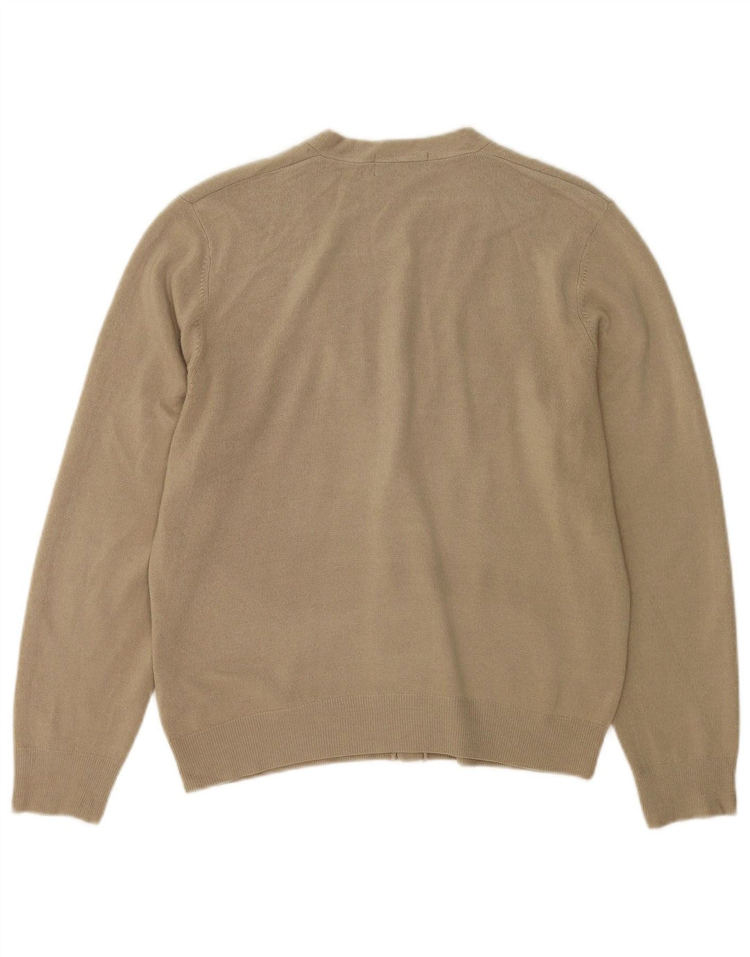 Suéter masculino Marks & Spencer Blue Harbor Cardigan pequeno bege acrílico