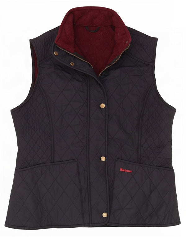 Colete acolchoado feminino Barbour UK 16 grande preto poliéster clássico