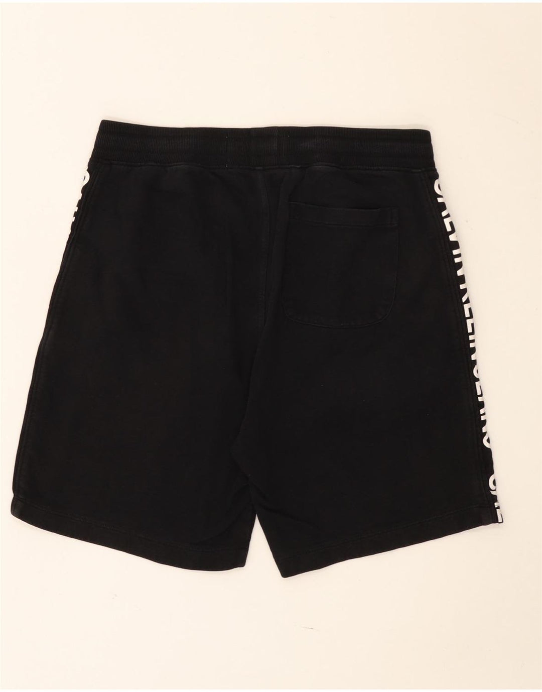 Calvin Klein Mens Graphic Sport Shorts Médio Algodão Preto