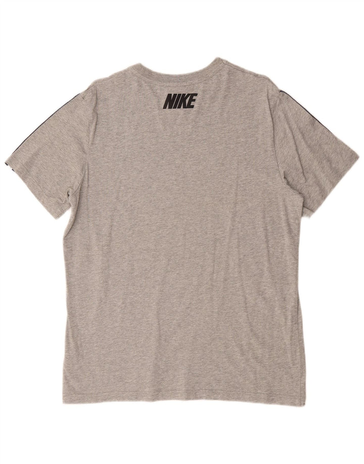 Camiseta gráfica masculina Nike grande algodão cinza