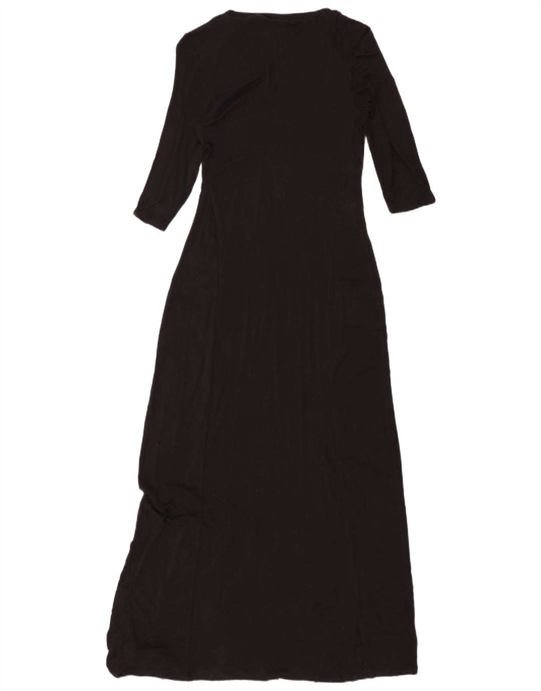 Vestido maxi feminino MOSSIMO manga 3/4 UK 6 XS preto rayon