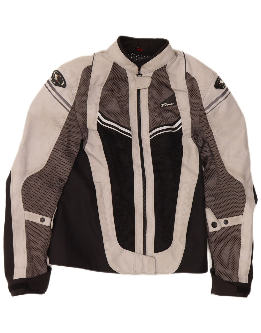 Clover Womens Graphic Racer Jacket UK 6 XS Multicolorido Colourblock