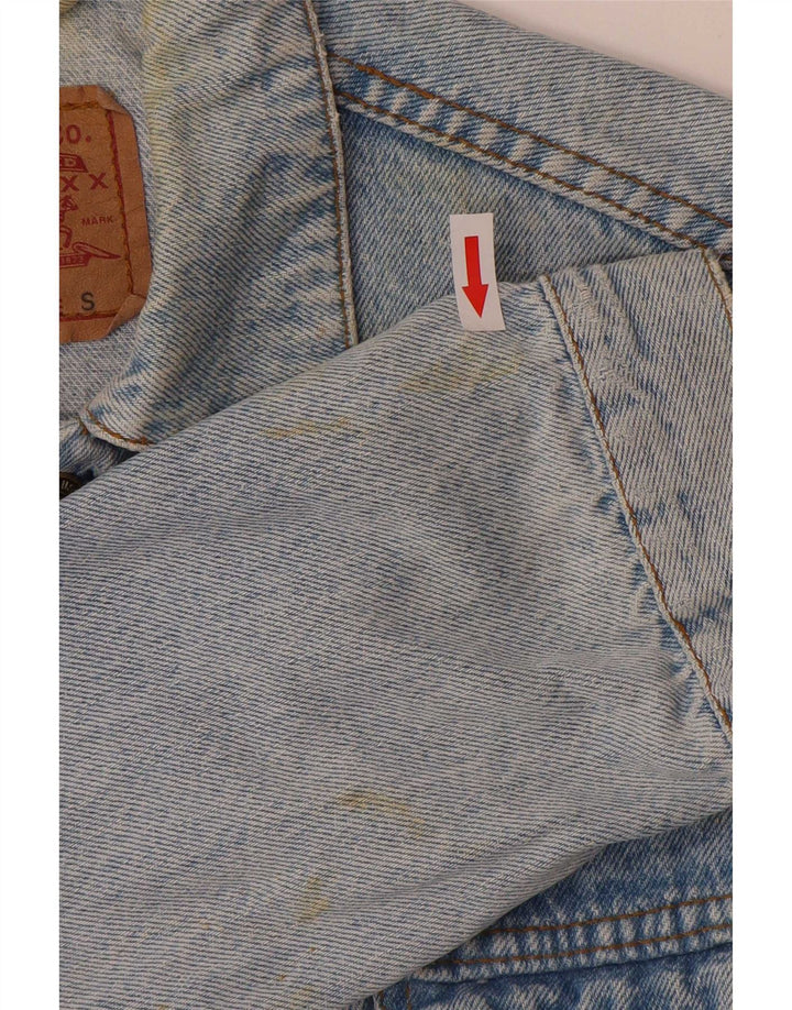 Jaqueta jeans masculina Levi's UK 36 pequeno algodão azul