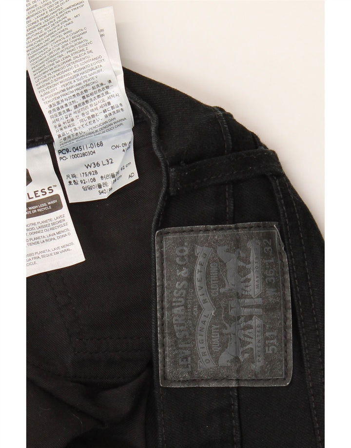 Jeans Levis 511 Slim Masculino W36 L32 Algodão Preto