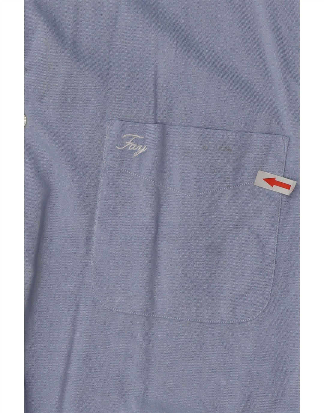 Camisa masculina Fay tamanho 44 17 1/2 XL algodão azul