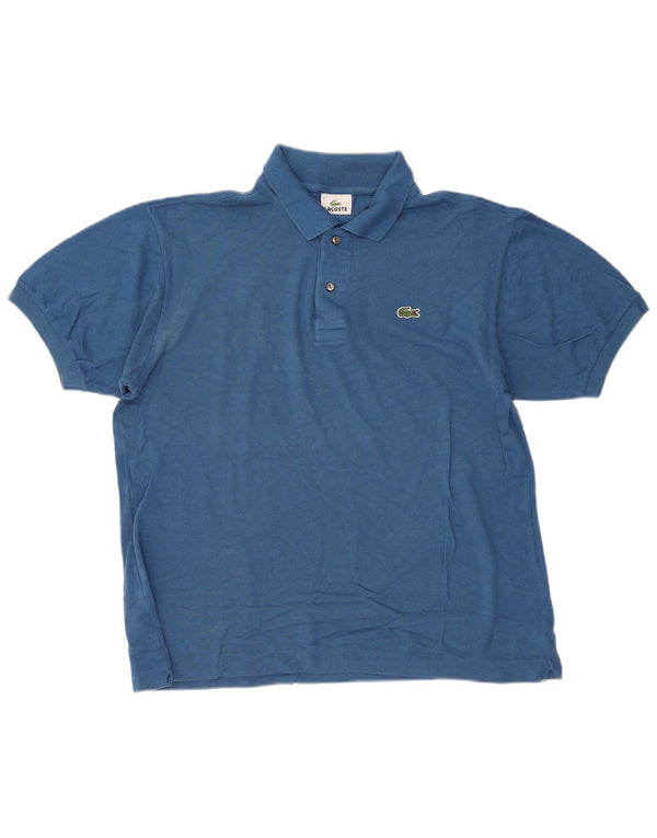 Camisa polo masculina Lacoste tamanho 5 grande algodão azul