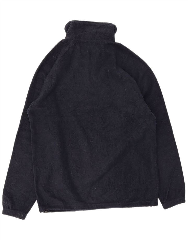 Suéter de lã masculino Kappa com zíper e gola média azul marinho poliéster