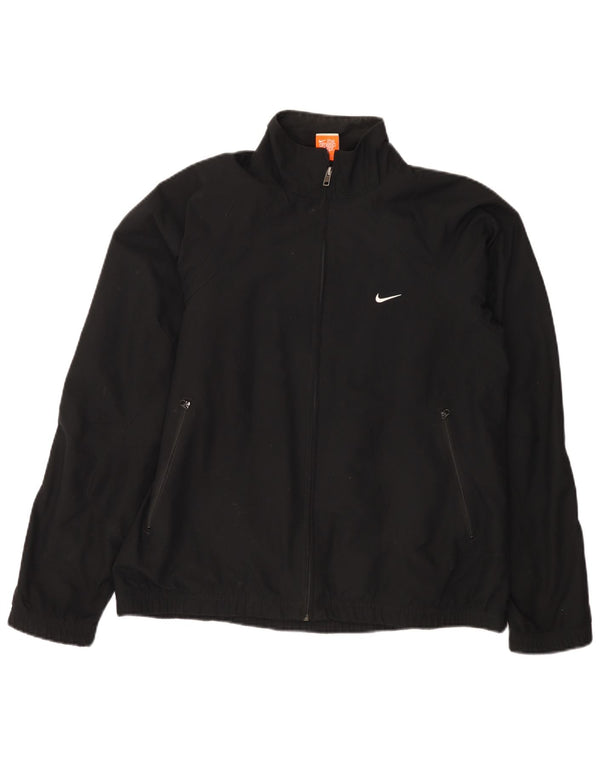 Nike Mens Tracksuit Top Jacket UK 38/40 Médio Preto Poliéster