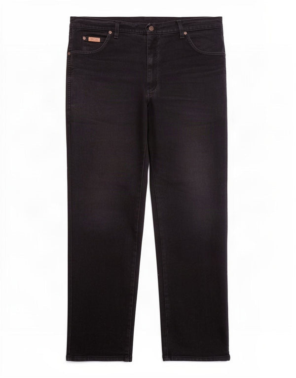 Wrangler Masculino Texas Straight Jeans W38 L32 Algodão Preto