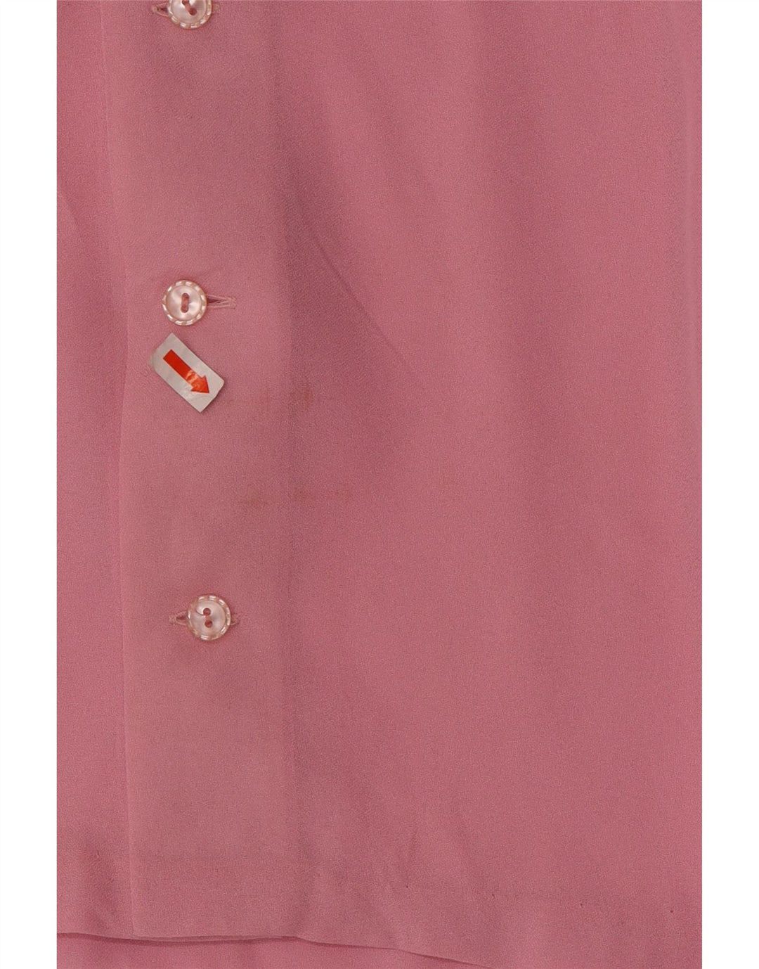 Blusa feminina vintage de manga comprida UK 12 rosa médio