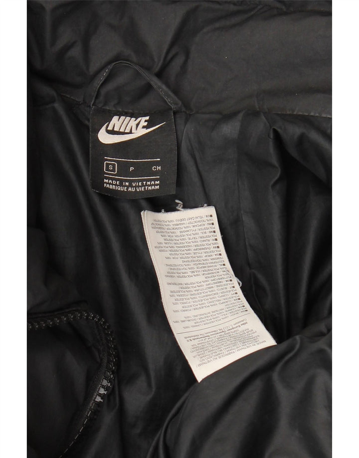 Jaqueta Nike Feminina Crop Oversized Acolchoada UK 10 Pequena Poliéster Preta