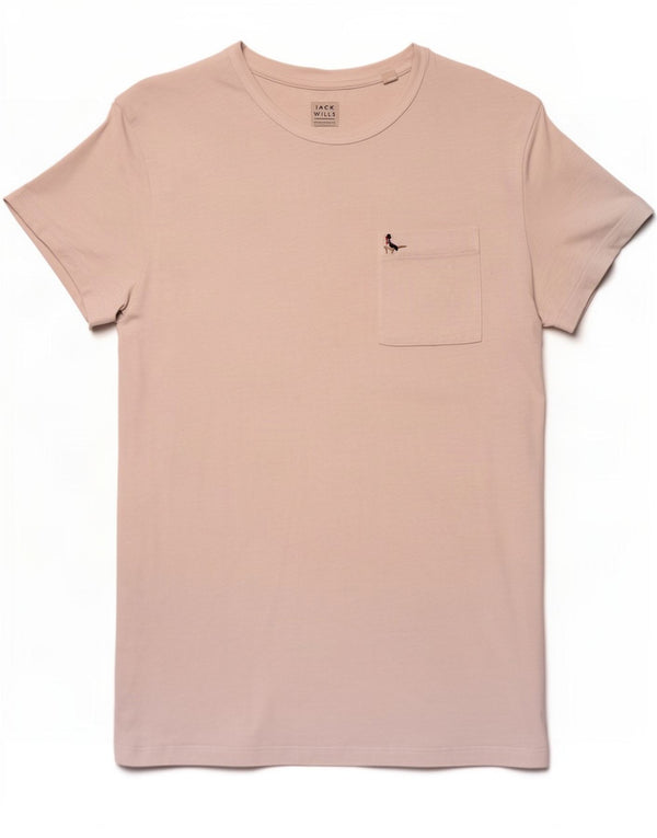 Camiseta masculina Jack Wills Slim Fit Top Médio Algodão Branco
