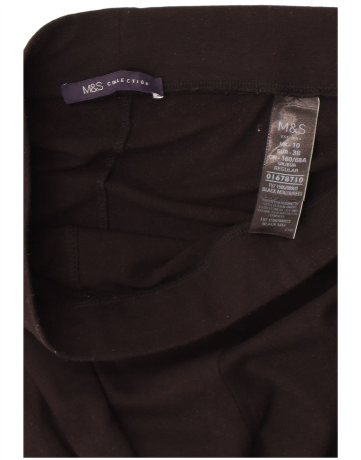 Leggings femininos Marks & Spencer UK 10 poliéster preto pequeno