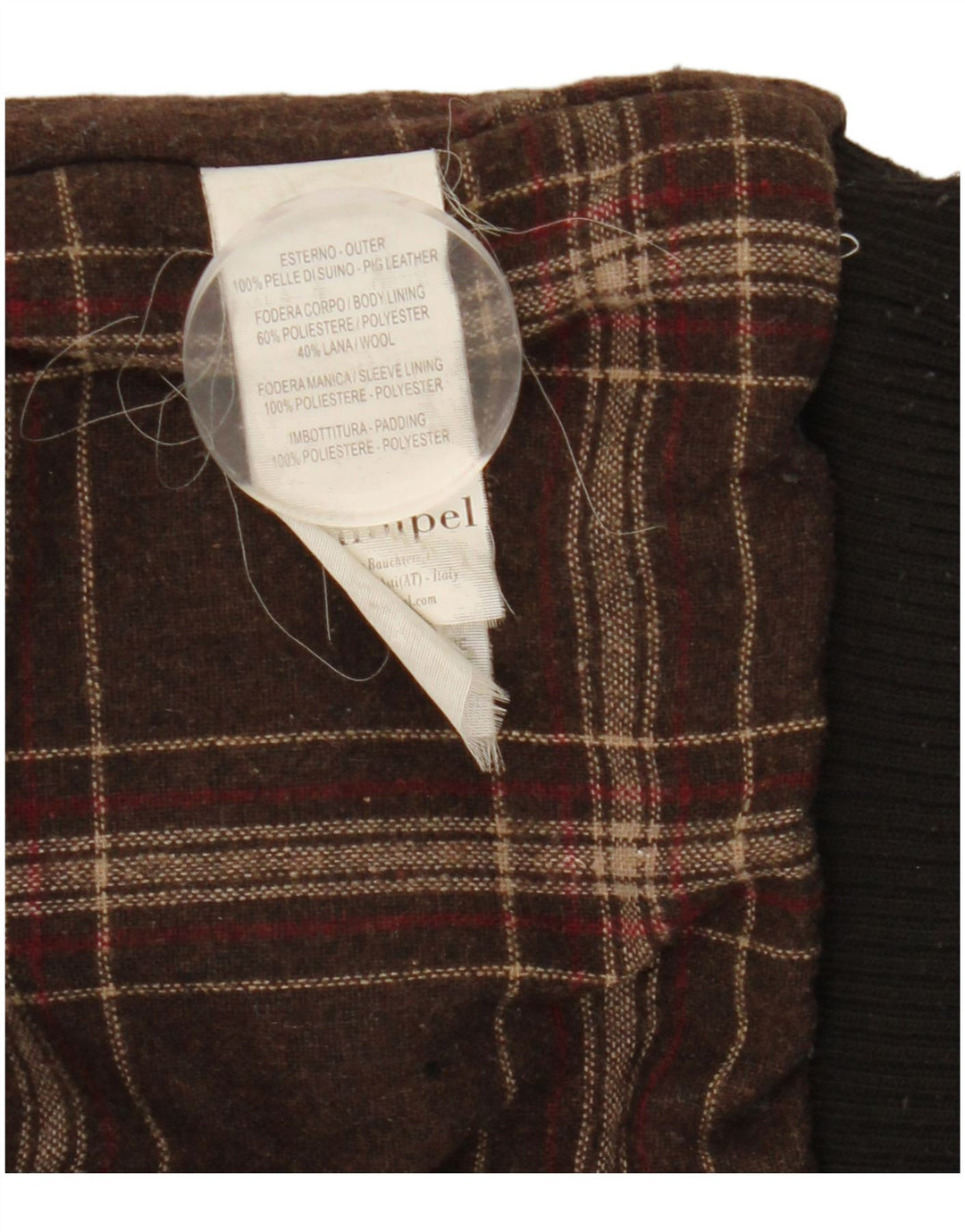 Jaqueta masculina de couro com capuz Conbipel IT 50 couro marrom médio