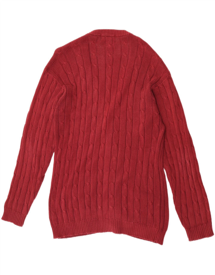 Suéter cardigã masculino VINTAGE grande Borgonha