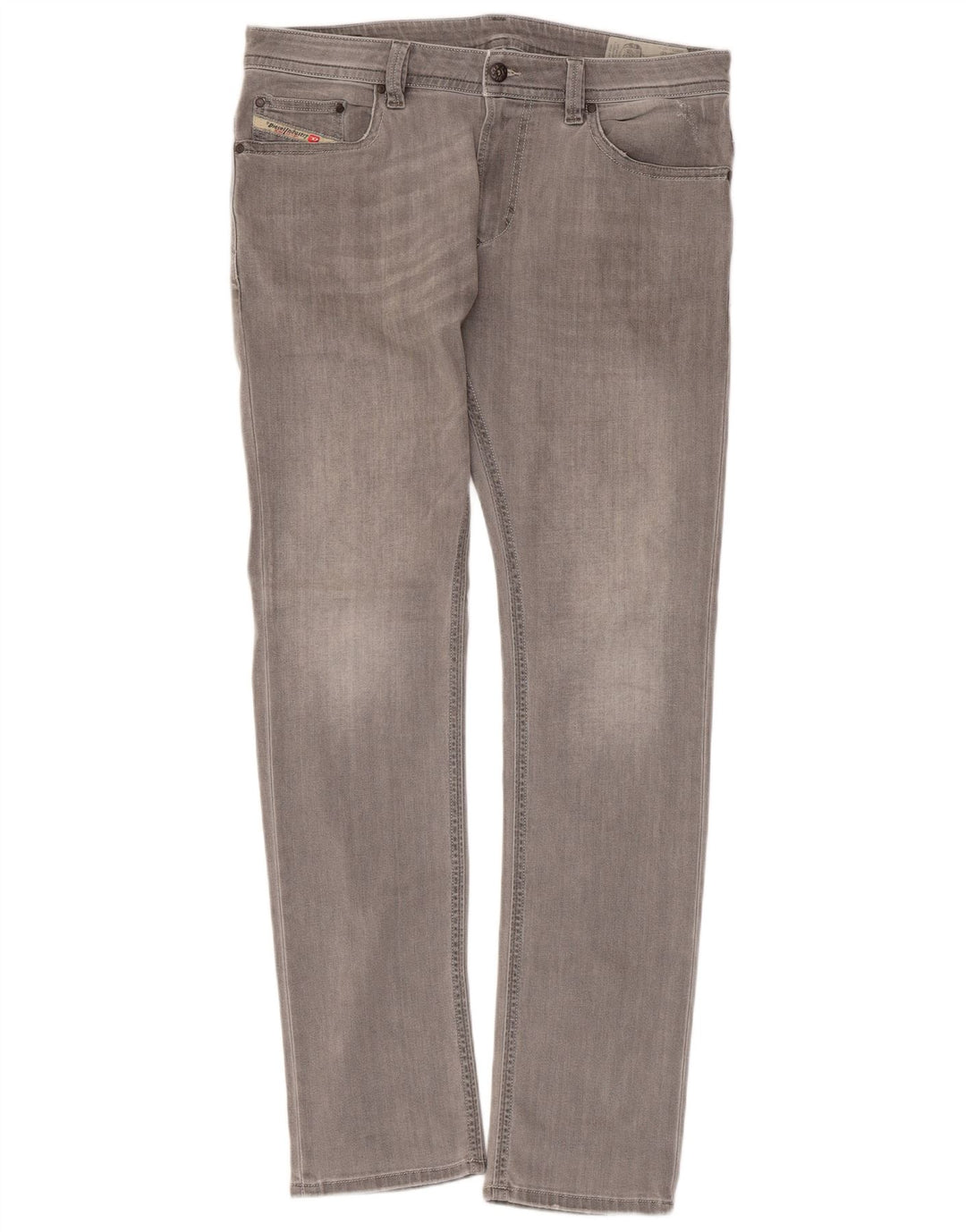 DIESEL Feminino Thavar Slim Skinny Jeans W34 L32 Algodão Cinza