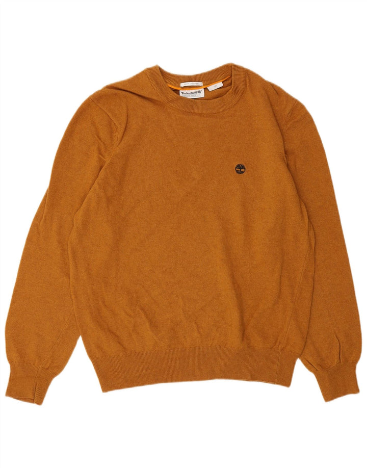 Suéter masculino TIMBERLAND Petite Crew Neck pequeno lã marrom