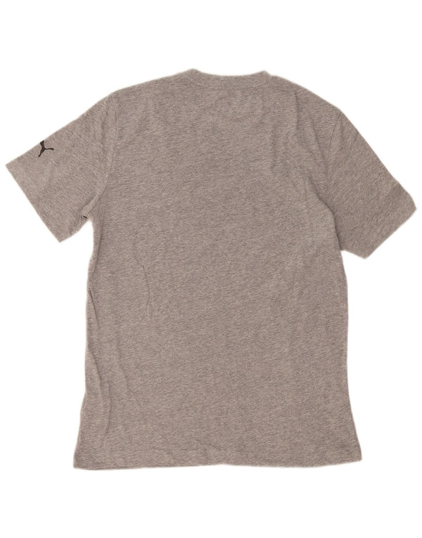 Camiseta masculina Puma Graphic Top cinza médio algodão