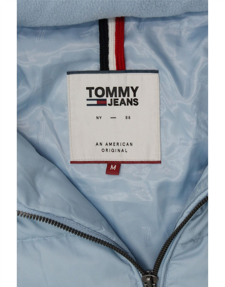 Jaqueta acolchoada com capuz feminina Tommy Hilfiger Reino Unido 14 poliéster azul médio
