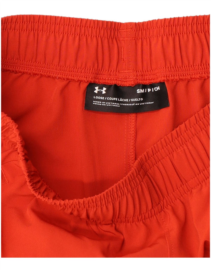UNDER ARMOUR Mens Sport Shorts Pequeno Bloco Colorido Laranja