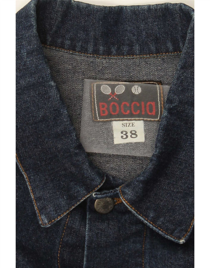 Jaqueta jeans masculina vintage UK 38 azul marinho médio