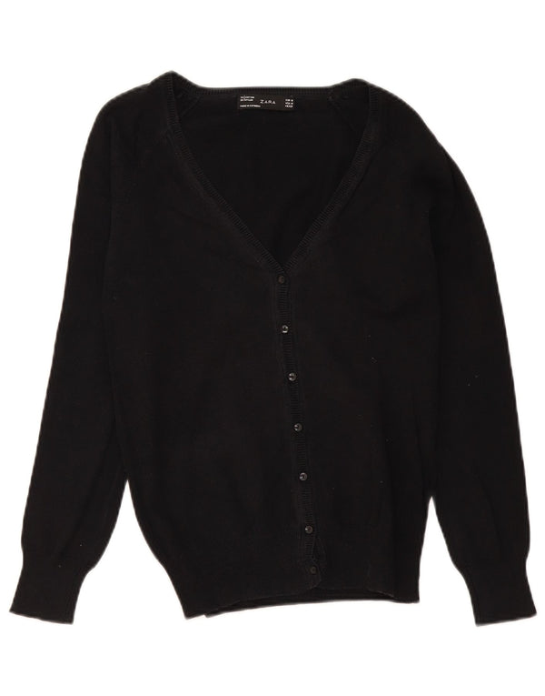 Suéter cardigã feminino Marks & Spencer Reino Unido 12 algodão preto médio