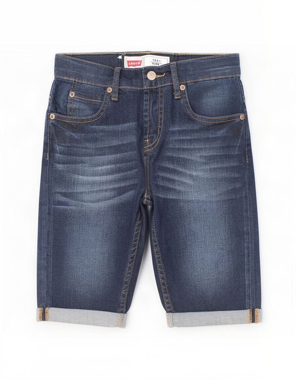 Shorts jeans Levi's Boys 511 Slim Fit 9-10 anos W26 algodão azul marinho