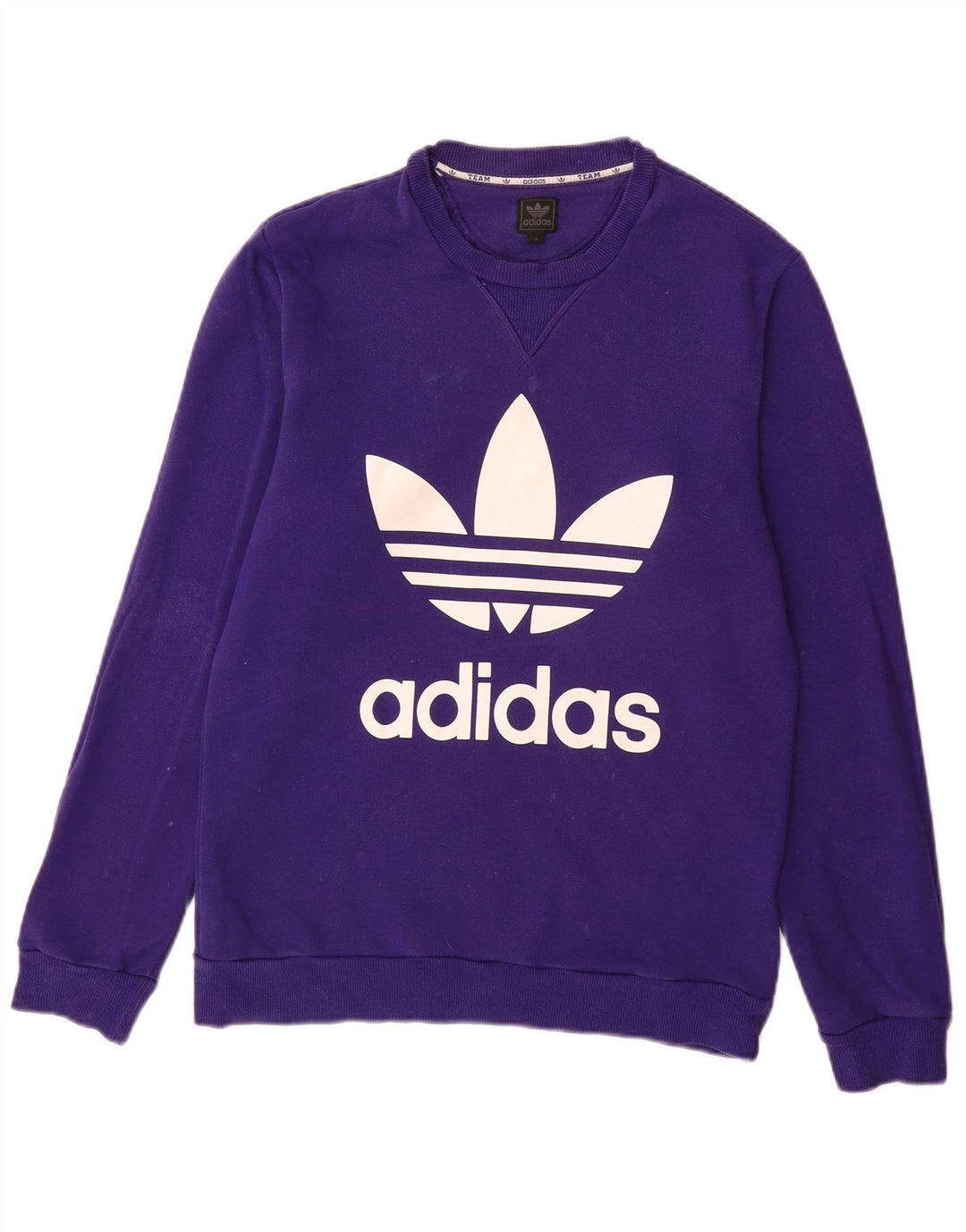 ADIDAS Mens Graphic Sweatshirt Jumper Pequeno Roxo