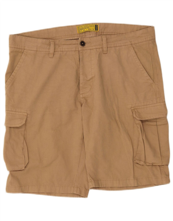 Shorts cargo masculino VINTAGE W36 grande algodão marrom
