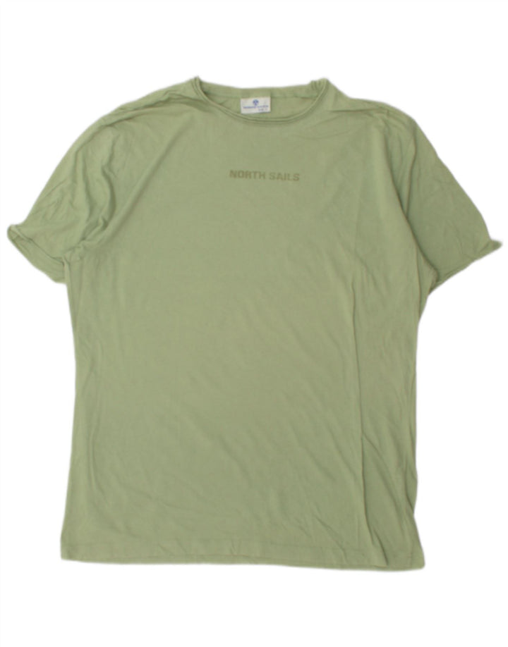 Camiseta gráfica masculina NORTH SAILS grande algodão verde