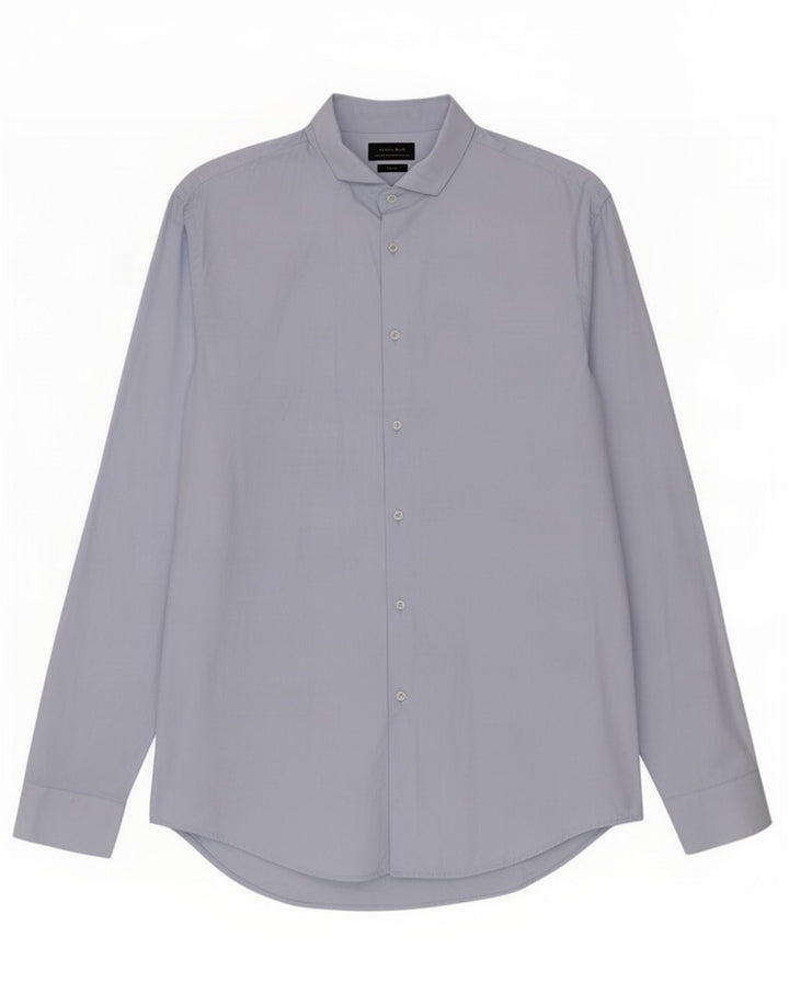 Zara Camisa Masculina Slim Fit XL Azul