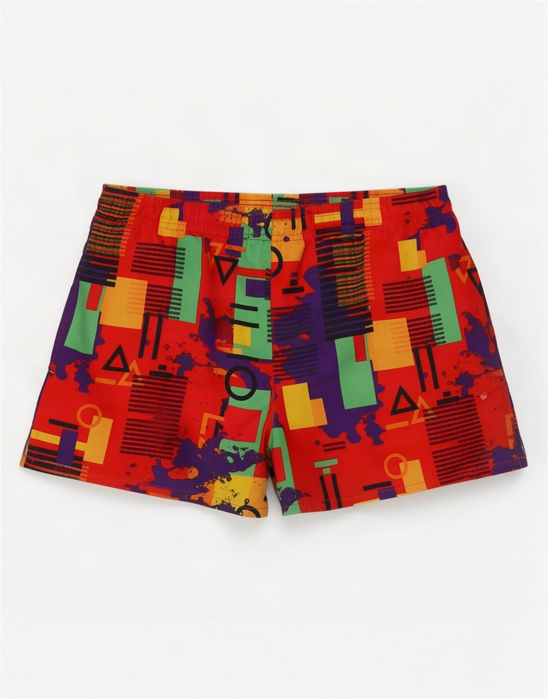 Shorts de natação masculino Umbro em poliéster geométrico multicolorido médio
