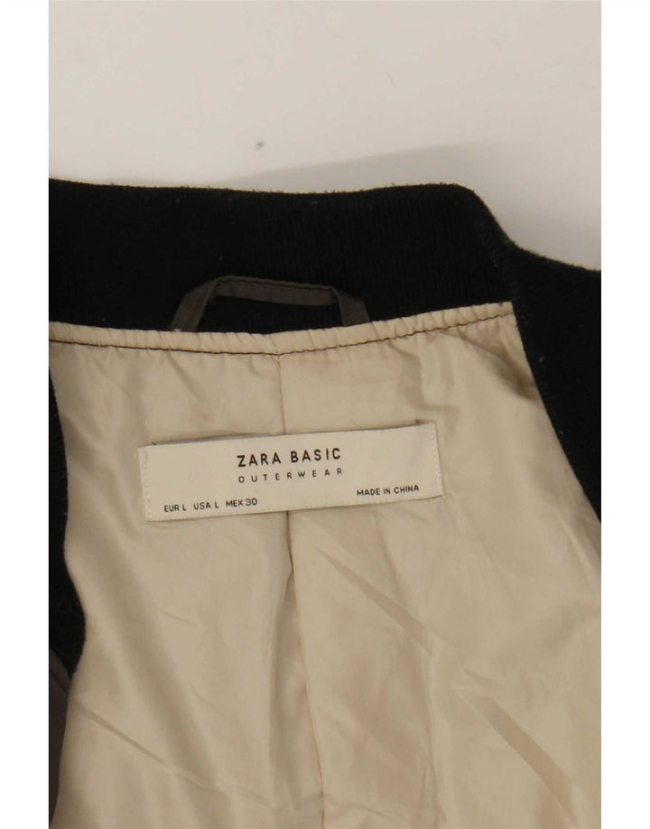 Jaqueta bomber feminina Zara Reino Unido 14 grande cáqui