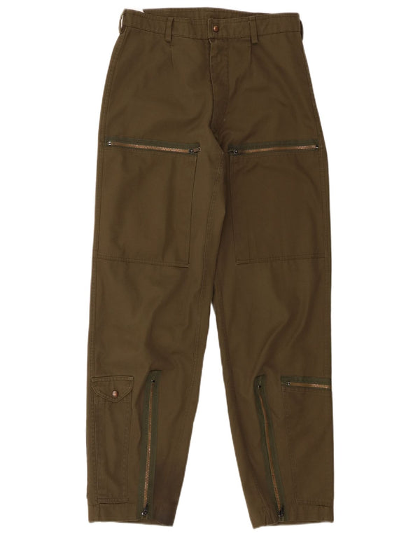 Calça Cargo Cônica Masculina Vintage W30 L30 Verde