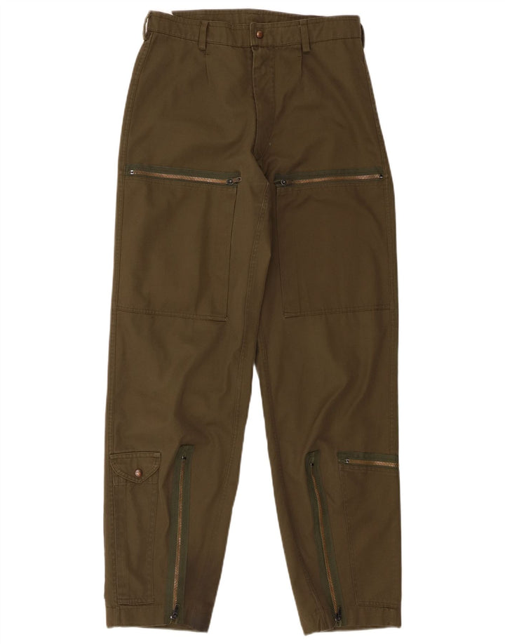 Calça Cargo Cônica Masculina Vintage W30 L30 Verde