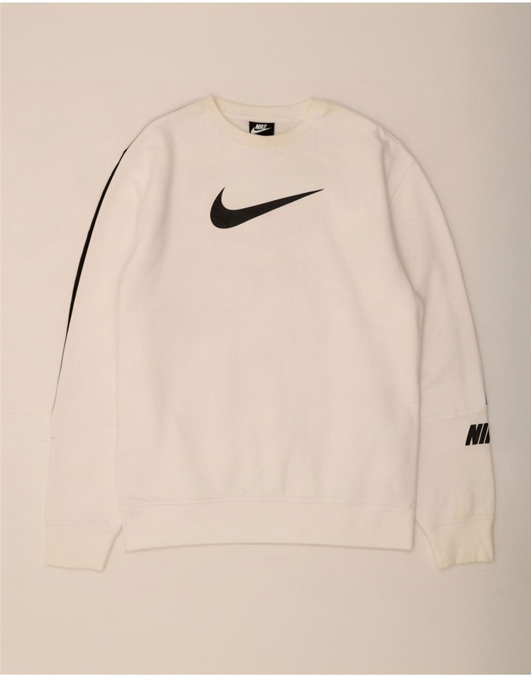 Nike moletom gráfico masculino jumper grande algodão branco
