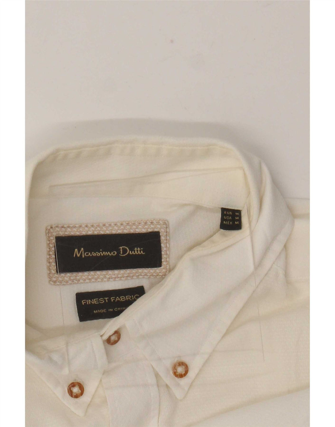 Camisa masculina Massimo Dutti média off white