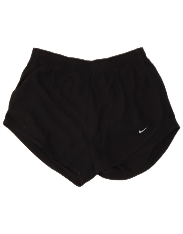 Shorts esportivos femininos NIKE Dri Fit UK 14 médio preto poliéster